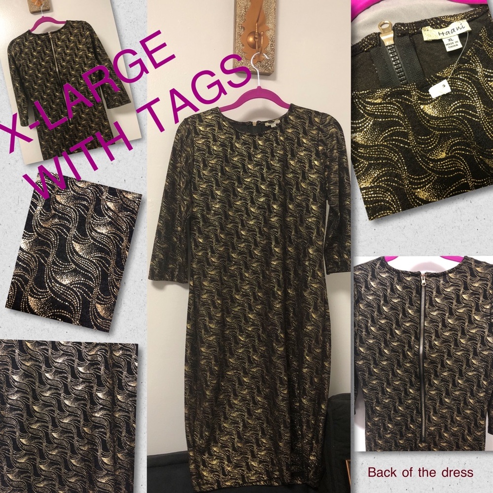Gold and black elegant dress